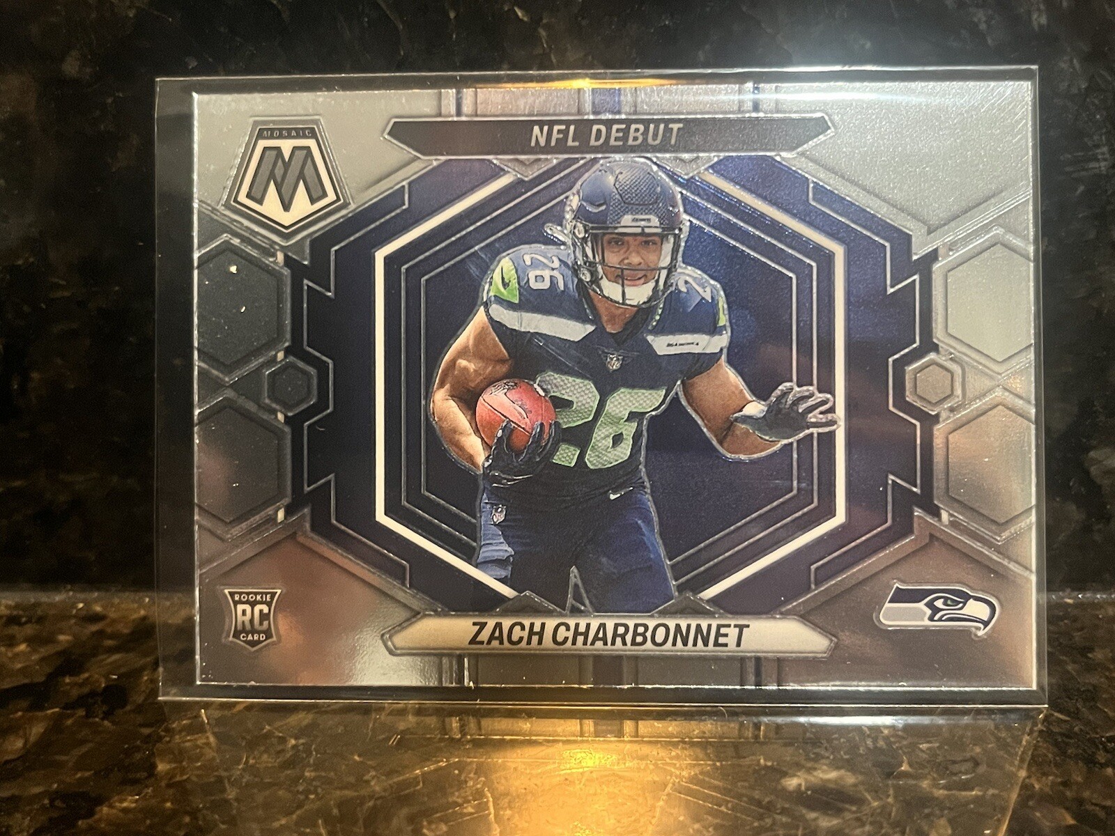 2023 Panini Mosaic Zach Charbonnet NFL Debut ND-11 Seahawks RC