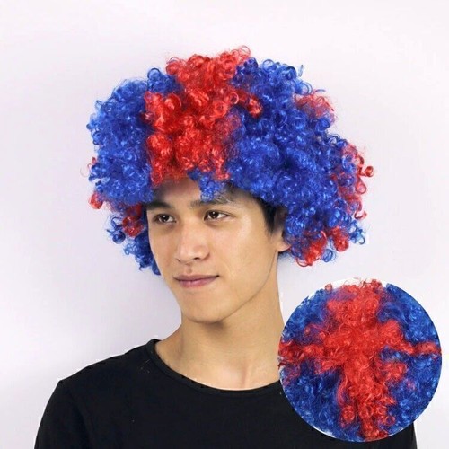World Cup Football Team Supporters Wig Novelty Hair For Sports Soccer - Picture 6 of 44