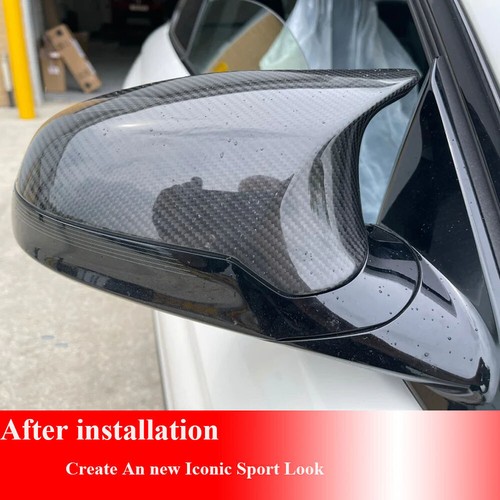 Tapa de cubierta de espejo trasero lateral de fibra de carbono seca para BMW M3 F80 M4 F82 F83 M2 Reemplazar - Imagen 9 de 14
