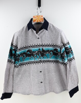 Vintage unbranded brumbies print 100% cotton long sleeve shirt