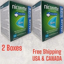 Nicorette Nicotine Gum 4mg 420 Pieces Extreme Chill Mint 2 Boxes Long EXP 2027