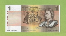 #D167.   KNIGHT / WHEELER AUSTRALIA  $1 PAPER BANKNOTE  #CGR 131369