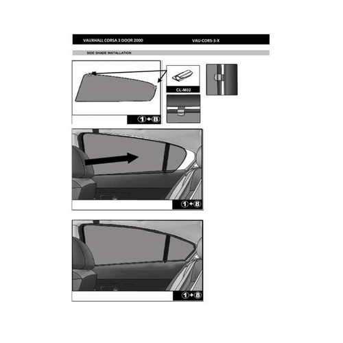 Parasole per Opel Corsa 3 porte anno 92-00, pannelli posteriori + lunotto - Foto 7 di 11