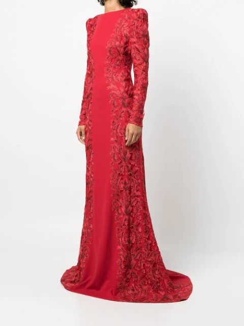red tadashi shoji dress Tadashi Shoji One-shoulder Slit Maxi Dress