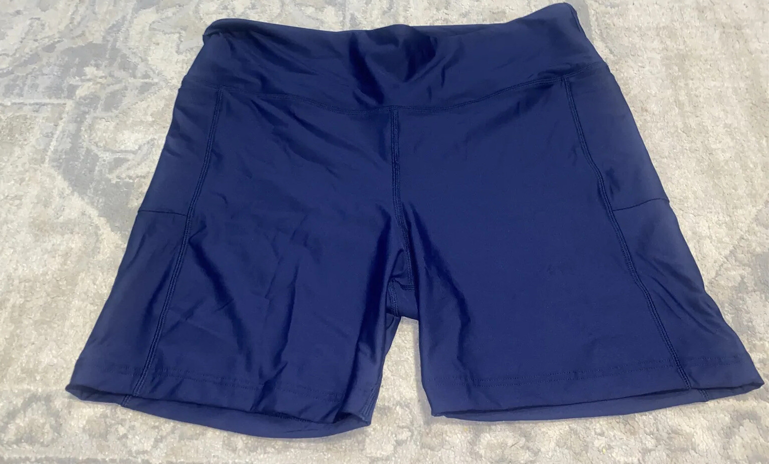 Lands' End Activewear Shorts Womens Size XL Yoga Pocket Stretch Blue eBay