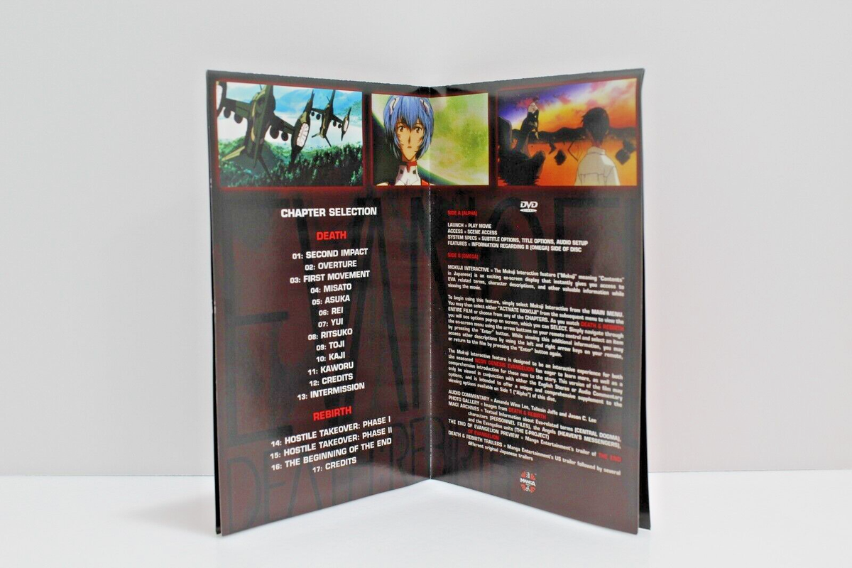 Neon Genesis Evangelion: Death & Rebirth - DVD Video, 2002 - No
