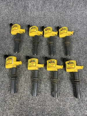 Set of 8 ACCEL 140033 SuperCoil Ignition Coil - Yellow