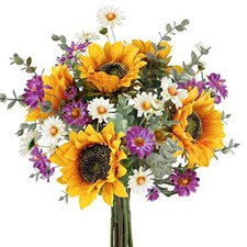 Artificial Sunflowers Bouquet Fake Flower Bouquet with Sunflowers for Bridal