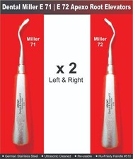 Dental Miller Apexo Root Elevator E71 E72 HU FRIEDY Set of 2 Premium Quality
