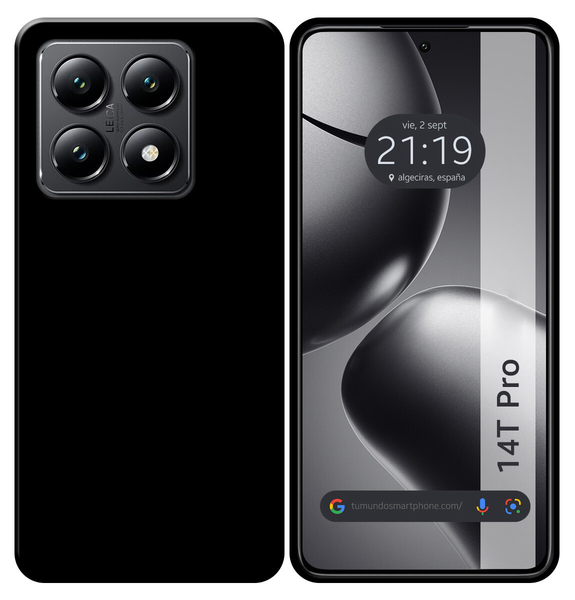 Cover Silicone TPU Gel Nera per Xiaomi 14T Pro 5G