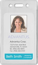 Advantus 75451 Proximity ID Badge Holder, Vertical, 2 3/8W X 3 3/8H, Clear, 50/P