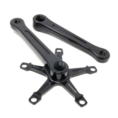 Andel Single Speed Fluted Kurbeln 144bcd schwarz oder silber 165mm oder 170mm