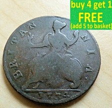 Early Milled Half Penny Choose your date Each Coin has its own Pictures