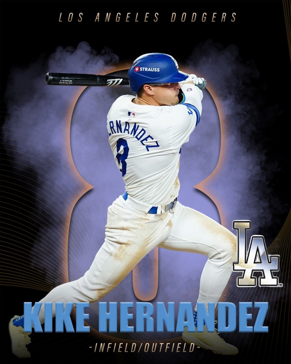 Kike Hernandez Los Angeles Dodgers World Series 8x10 fan/mancave