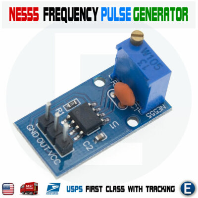 NE555 Duty Cycle Pulse Frequency Adjustable Square Wave Generator ...