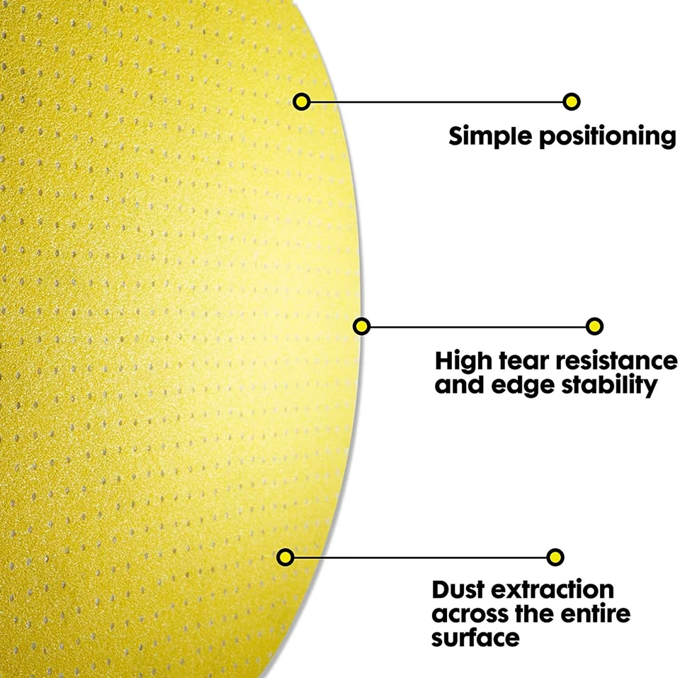 9 inch Sanding Disc Multi-Hole Drywall Sander Paper 80 100 120 150 180 220 Grit - Image 2 of 4