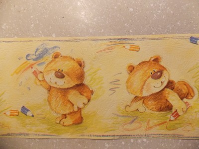Teddy Bear Nursery Childrens Baby Wallpaper Border Brand New 5 Metres X 18cm Ebay