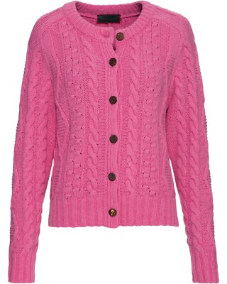 REITMAYER Kurze Zopfstrickjacke Kragenlos Strickjacken Damen NEU