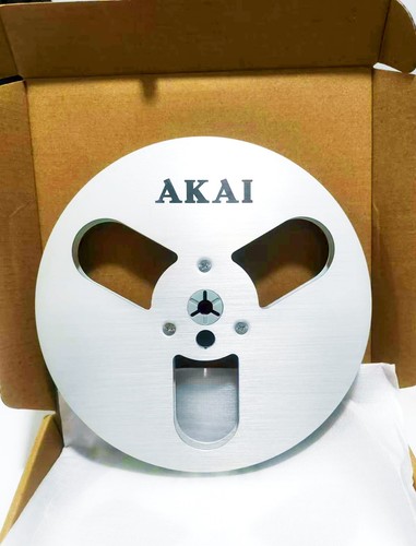 One Pair silvery TAPE REEL Akai 7" inch Light Metal Aluminum Take Up Reel - Picture 6 of 11