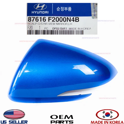 Genuine BLUE Cover Driver Side Left Mirror OEM ELANTRA SEDAN w/Signal Lamp 17-20