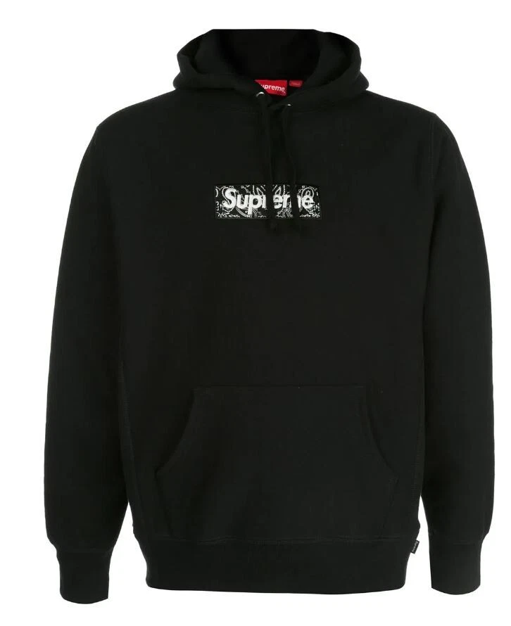 Supreme Bandana Box Logo Hooded L Black-