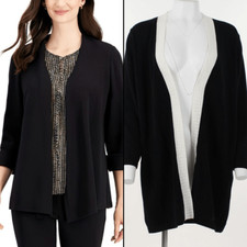 Kasper Open-Front Cardigan Jacket size L