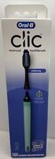 Oral-B Clic Manual Toothbrush Teal 1 toothbrush  1 Replaceable Brush Head NIB