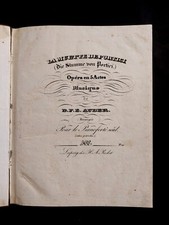 AUBER MUSICA OPERA LA MUETTE DE PORTICI LEIPZIG 1831 SPARTITO RARO DIE STIMME
