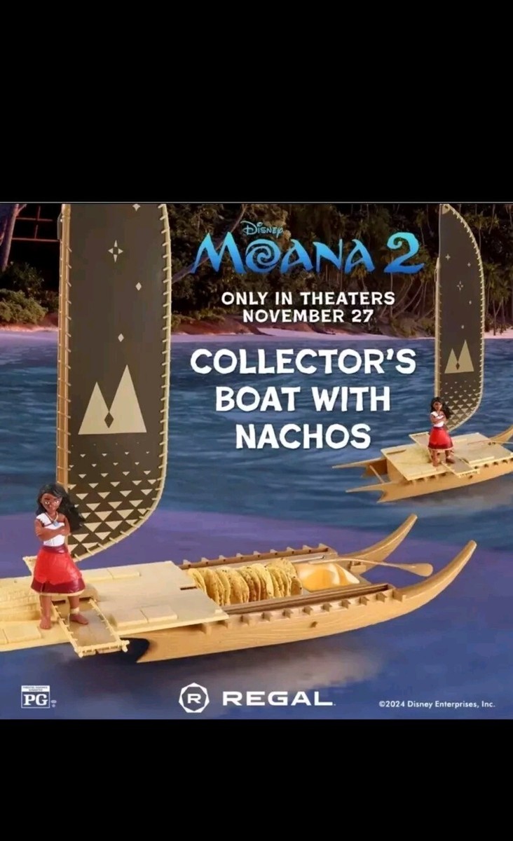 NEW Moana 2 Wave Popcorn Bucket Bucket & Boat Regal Exclusive +