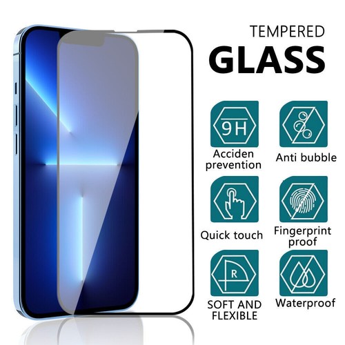 1/2 Pack For iPhone 13 Pro Max/12 /11 Full Cover Tempered Glass Screen Protector - Picture 2 of 26
