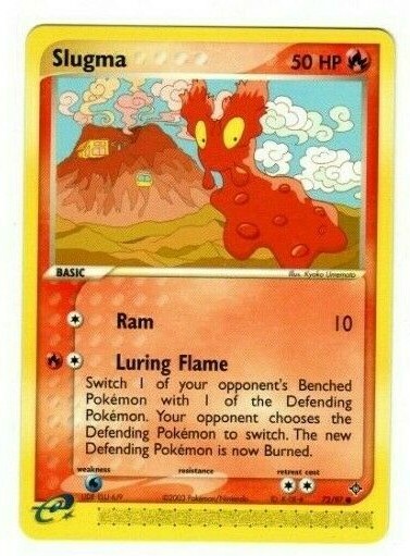Pokemon Slugma 72/97 near mint condition card EX Dragon