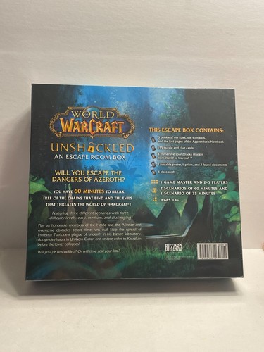 World of Warcraft Unshackled An Escape Room Box WOW Brand NEW Sealed - Picture 3 of 7