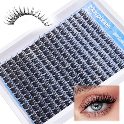 Brown Lash Clusters Natural Lash Extensions Wispy Eyelash Clusters 154 Pcs C Cur