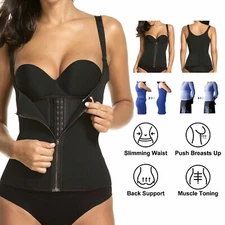 Women Full Body Shaper Latex Waist Trainer Cincher Underbust Corset Shapewear