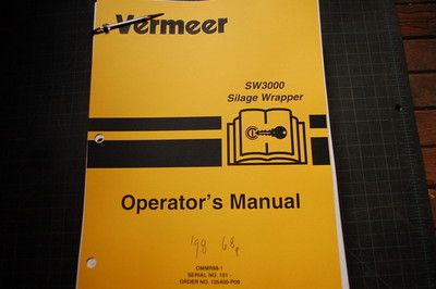 VERMEER SW3000 SILAGE WRAPPER 1998 Operator Owner Operation Manual book guide