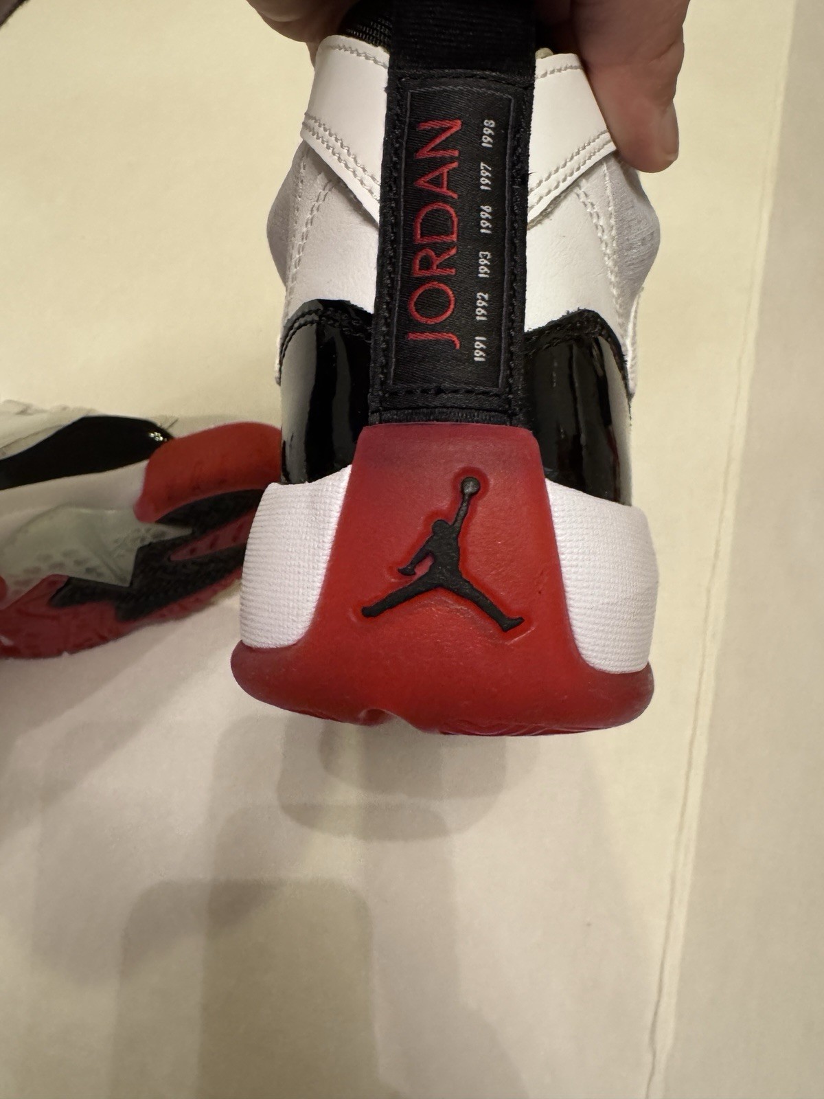 Nike Air Jordan Jumpman Two Trey "Bred" White Black Red DO1925-106 Men Size 7 thumbnail 8