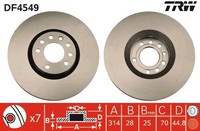 2X Bremsscheibe TRW DF4549 FüR Z02 Saab Signum Vectra CC Opel Z03 Caravan Turbo