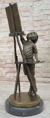 Prodigy Boy Painting Art Bronze Sculpture Figurine for Painting Studio Artwork