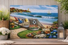 Landscape Jigsaw Puzzle Beach Garden Lighthouse Sailboat Interlocking Complete