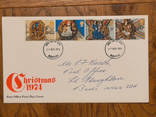 November 1974 First Day Cover; Christmas;