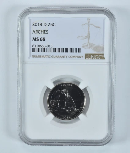 2014-D Washington Quarter Arches America The Beautiful MS68 NGC