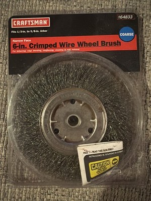 Craftsman Narrow Face 6-in. Crimped Wire Wheel Brush Coarse 9-64833