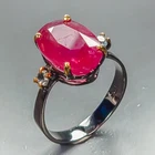 Handmade 8 ct   Ruby Ring 925 Sterling Silver Size 6.5 /R468308