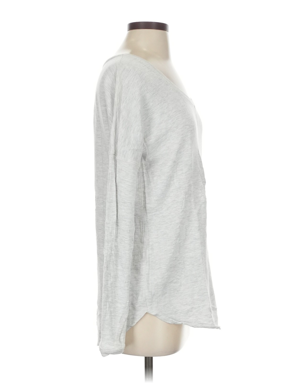 Athleta Women Silver Long Sleeve T-Shirt XS - image 3