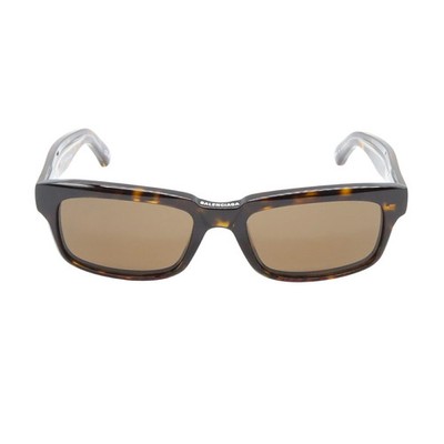 Balenciaga BB0345S 002 Tortoiseshell Brown Square Sunglasses Made