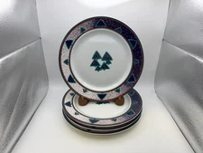 Set of 4 Dansk WINTERFEST Christmas Accent Salad Plates