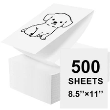 Thermal Printer Paper 8.5 x 11 Inch 500 Sheets Quick Dry Folding Thermal Pape...