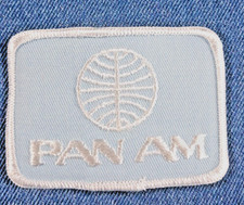 NOS 70s Original Vintage Pan Am Airline 3" Patch Aviation Airplane Pilot Retro