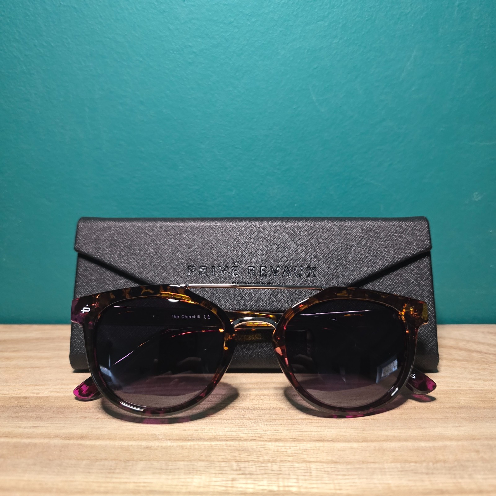 Privé Revaux The Churchill Unisex Sunglasses Purple Polarized UV400 New