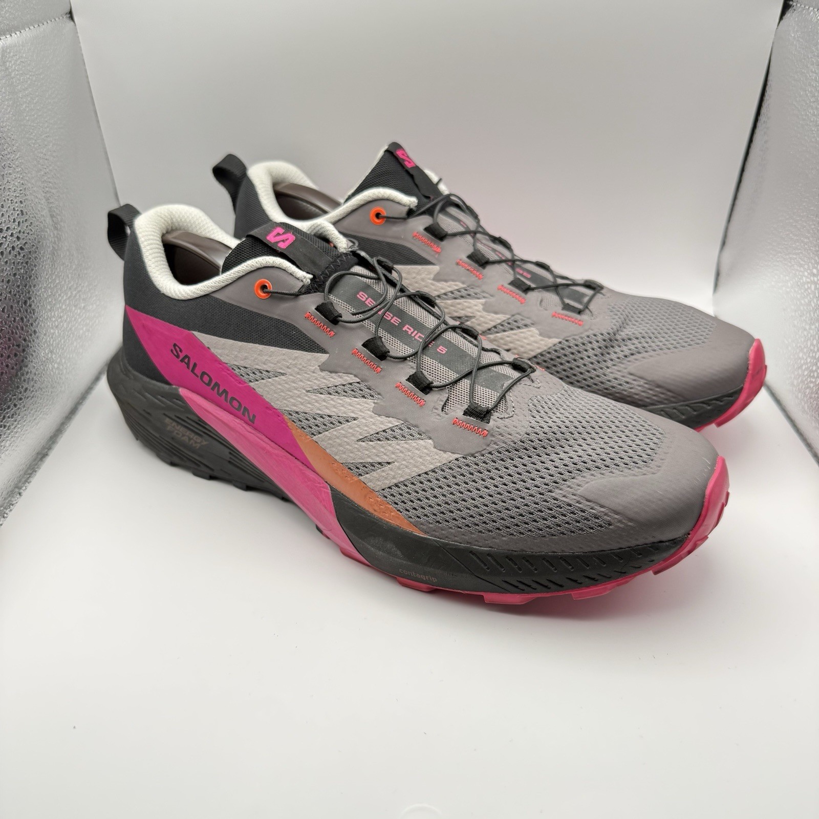 Scarpe Salomon donna 11 5 rosa grigio Sense Ride 5 trail running escursionismo sneakers